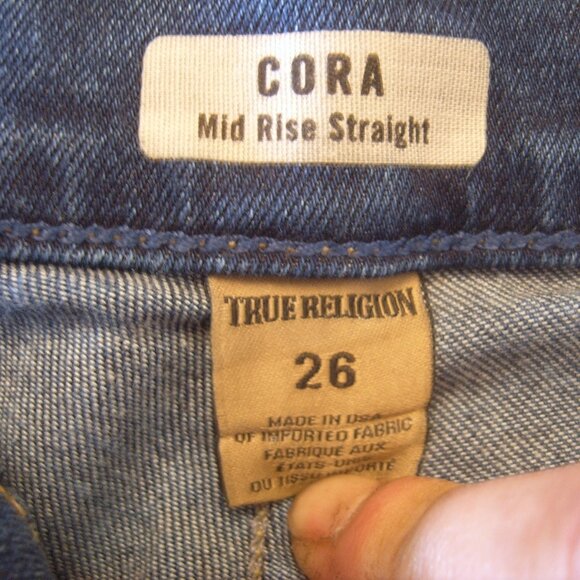 Like New Excellent Condition True Religion Women Jeans sz 26 Made in USA - Picture 3 of 4